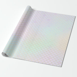Mermaid pastel scales wrapping paper