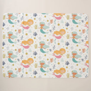 Mermaid Pattern Sherpa Blanket