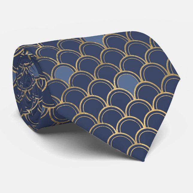 Mermaid Pattern  Tie (Rolled)