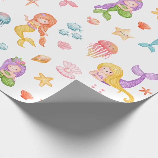 Mermaid Pattern Wrapping Paper (Corner)