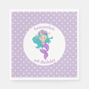Mermaid Pearl – Ocean Jewel Birthday Napkin
