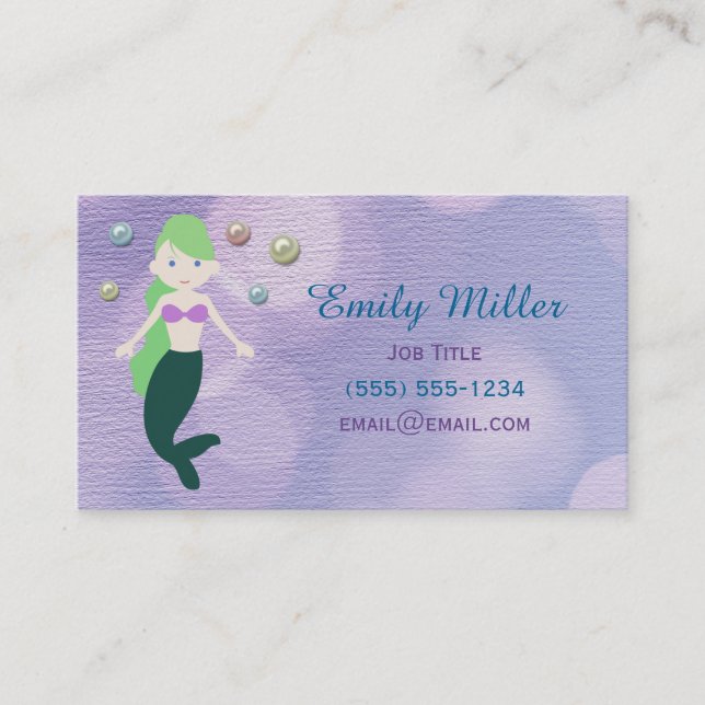 Mermaid Pearls Business Card (Front)