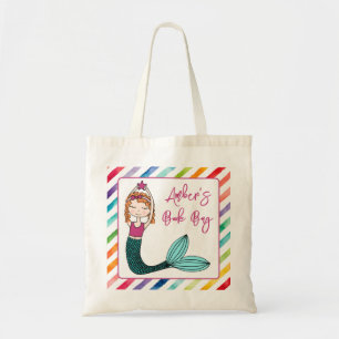 Mermaid, personalised girls school  book bag