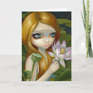 "Mermaid Picking Lotus Blossoms" Greeting Card
