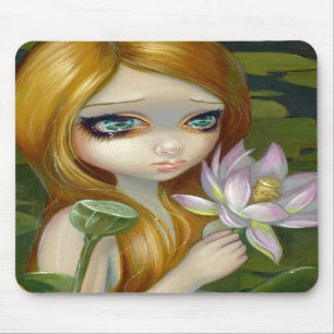 "Mermaid Picking Lotus Blossoms" Mousepad