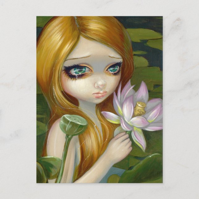 "Mermaid Picking Lotus Blossoms" Postcard (Front)