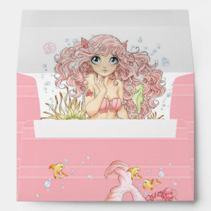 Mermaid (pink) envelopes