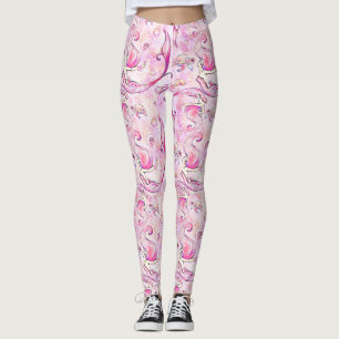 Mermaid pink lavender sea turtle ocean leggings