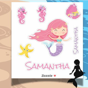 Mermaid Pink Sea friends Sticker
