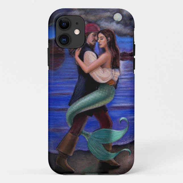 Mermaid & Pirate Love Fantasy Art iPhone 5 Case (Back)