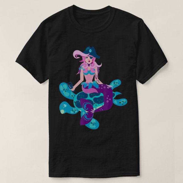 Mermaid Pirate  Women Men Children  T-Shirt (Design Front)