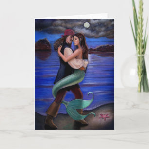 "Mermaid & Pirate's Love" Greeting Card