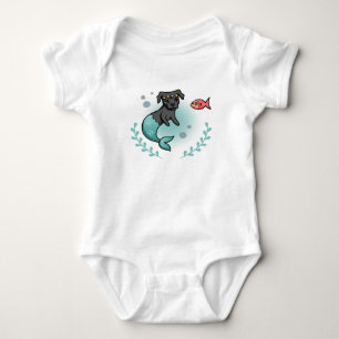 Mermaid Pit Bull Baby Bodysuit