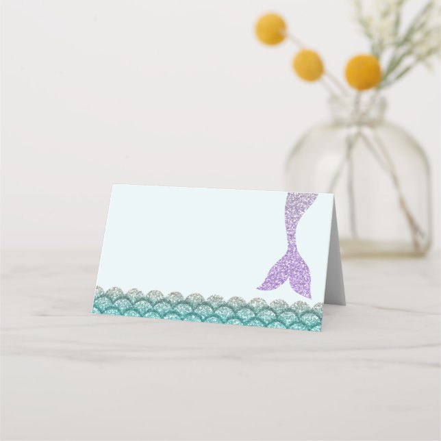 Mermaid Place Cards • Under the Sea Tent Cards (Front)