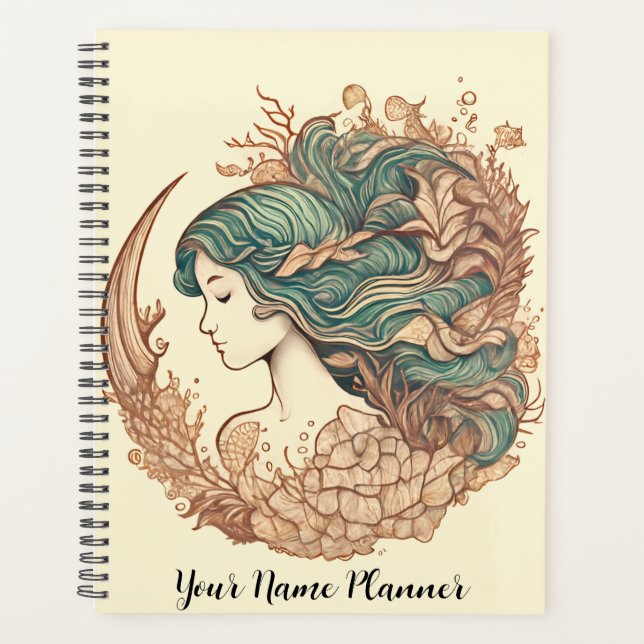 Mermaid Planner with Name Customisation (Front)