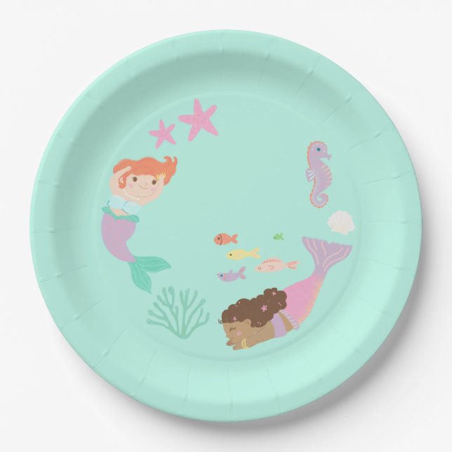 Mermaid Plate 9" (Front)