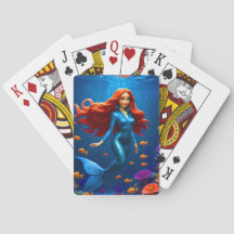 Mermaid playing cards