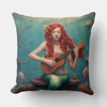 Mermaid playing the ukulele