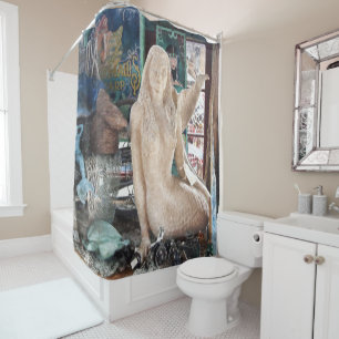 Mermaid Pondering Shower Curtain