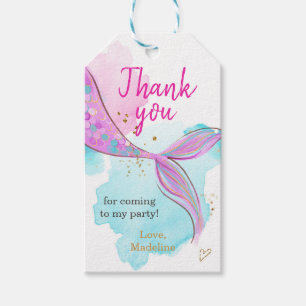 Mermaid Pool Party Thank You Thank Favour Gift Tag
