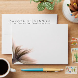 Mermaid Posh Tail   Dusty Terracotta Peach Address Envelope