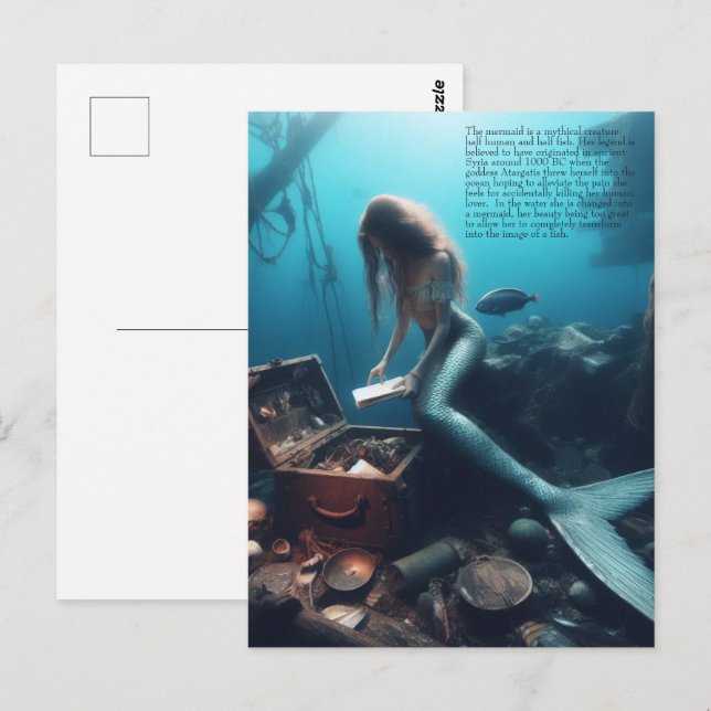 Mermaid  postcard (Front/Back)