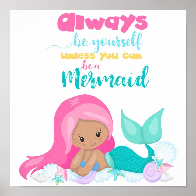 Mermaid Premium Canvas (Gloss) Poster (Front)