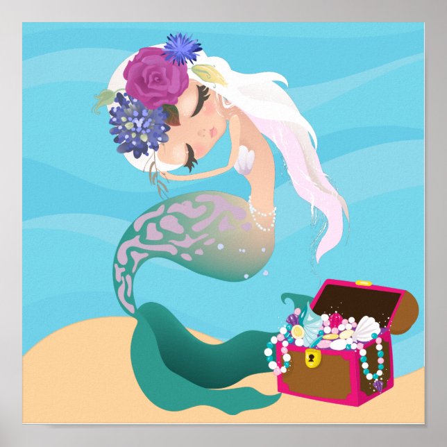 Mermaid Premium Canvas (Gloss) Poster (Front)