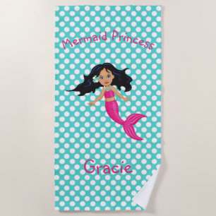 Mermaid Princess Beach Towel