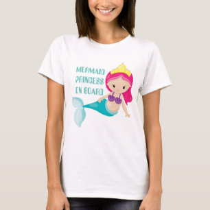 Mermaid Princess on board maternity t-shirt