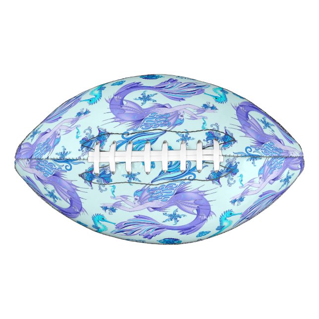 Mermaid Purple Fairy Creature American Football (Front)
