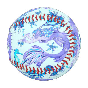 Mermaid Purple Fairy Creature Baseball