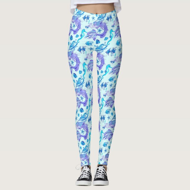Mermaid Purple Fairy Creature Leggings (Front)