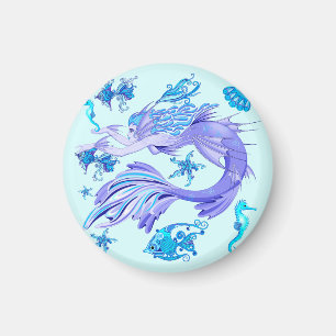 Mermaid Purple Fairy Creature Magnet