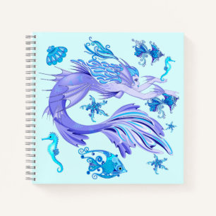 Mermaid Purple Fairy Creature Notebook