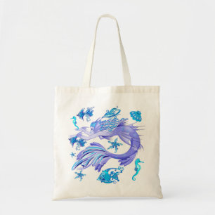 Mermaid Purple Fairy Creature Tote Bag