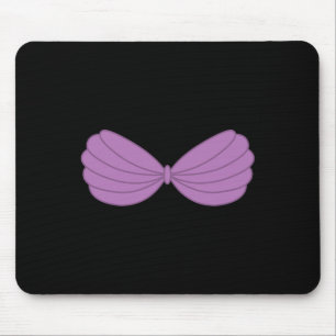 Mermaid Purple Seashell Bra Cartoon Graphic  Mouse Mat