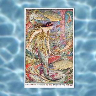 Mermaid Queen of the Fishes Poster