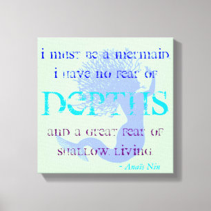 Mermaid Quote Canvas Print