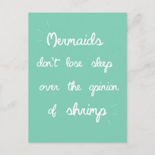 Mermaid Quote Postcard