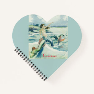Mermaid Riding Sea Serpent Thunder_Cove Notebook