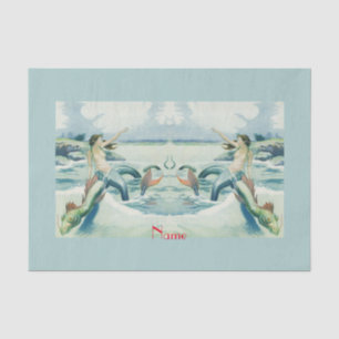 Mermaid Riding Sea Serpent Thunder_Cove   Tissue Paper