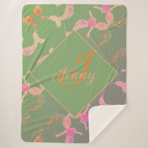 Mermaid Romantic Rose Sherpa Blanket