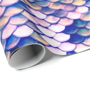 Mermaid Rose Skin Pattern Wrapping Paper