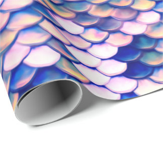 Mermaid Rose Skin Pattern Wrapping Paper