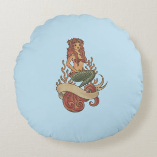 mermaid round cushion