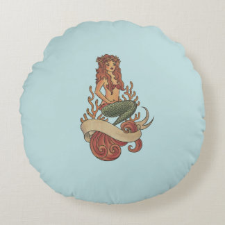 mermaid round cushion