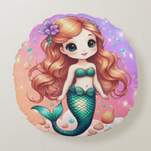 mermaid round cushion