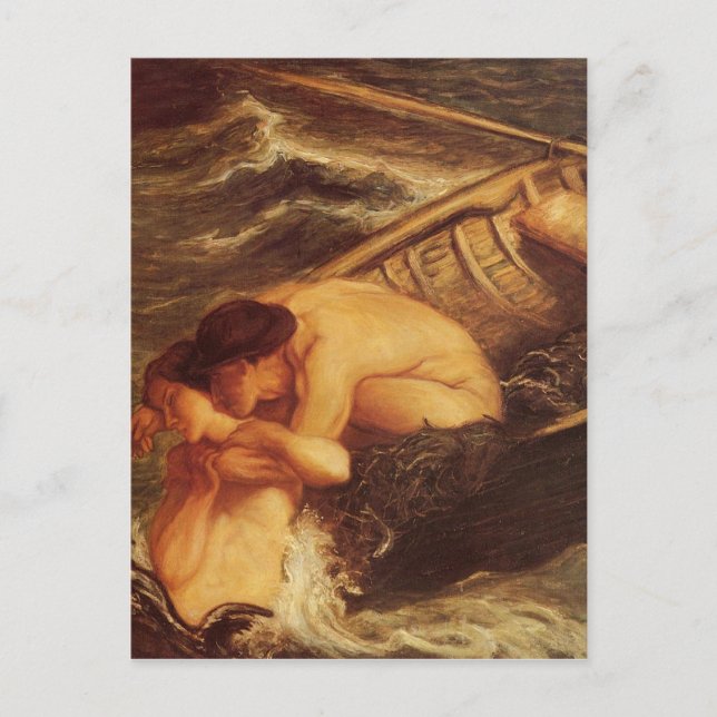 Mermaid & Sailor at Sea Postcard (Front)