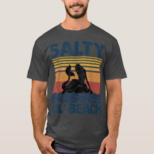 Mermaid Salty Lil' Beach Vintage Funny T-Shirt